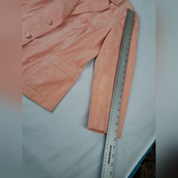 Custom Made Ricky Bo Hilton Hotel 1/F Hong Kong Women's Pink Suede Blazer VTG - Picture 15 of 16